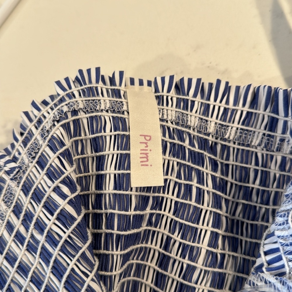 Blue and white striped high-low strappy sundress - Women's size Medium - Picture 7 of 9